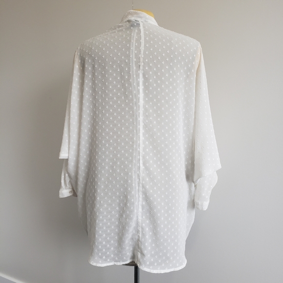 H&M oversized button up sheer blouse - Picture 6 of 9